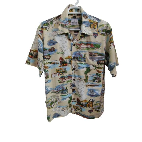 David Carey Originals Men's Large San Diego Destinations Button Up Casual Shirt - Picture 2 of 11